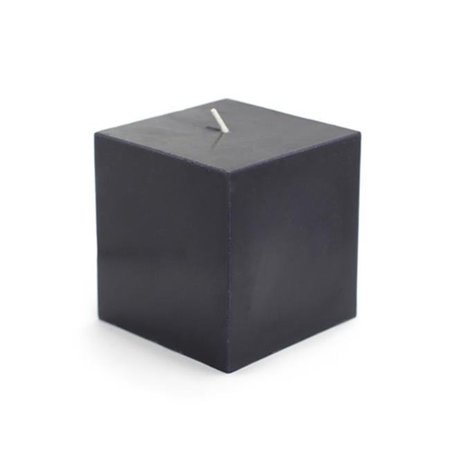 ZEST CANDLE Zest Candle CPZ-135-12 3 x 3 in. Black Square Pillar Candles -12pcs-Case- Bulk CPZ-135_12